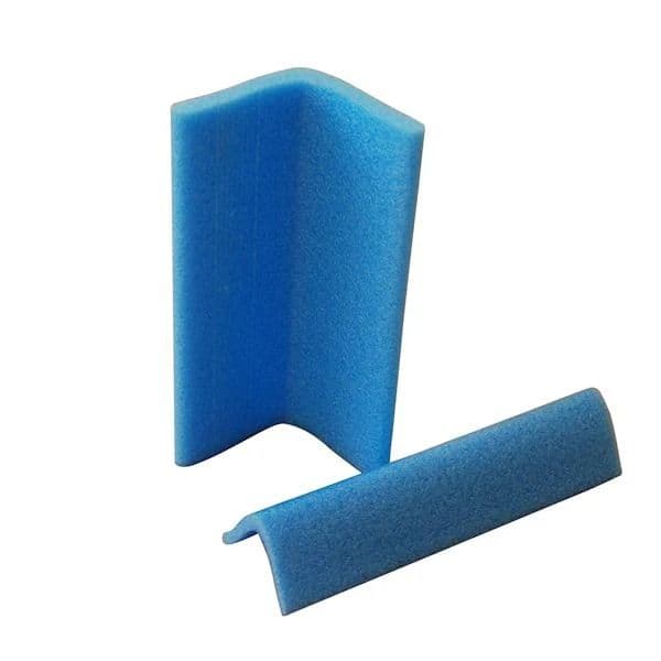L-Profile Edge Protection Blue L-profile foam edge protection for furniture and glass shipping UK